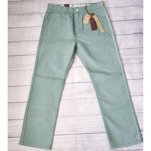 Men's Mint Green Straight Fit Denim Jeans 34x32